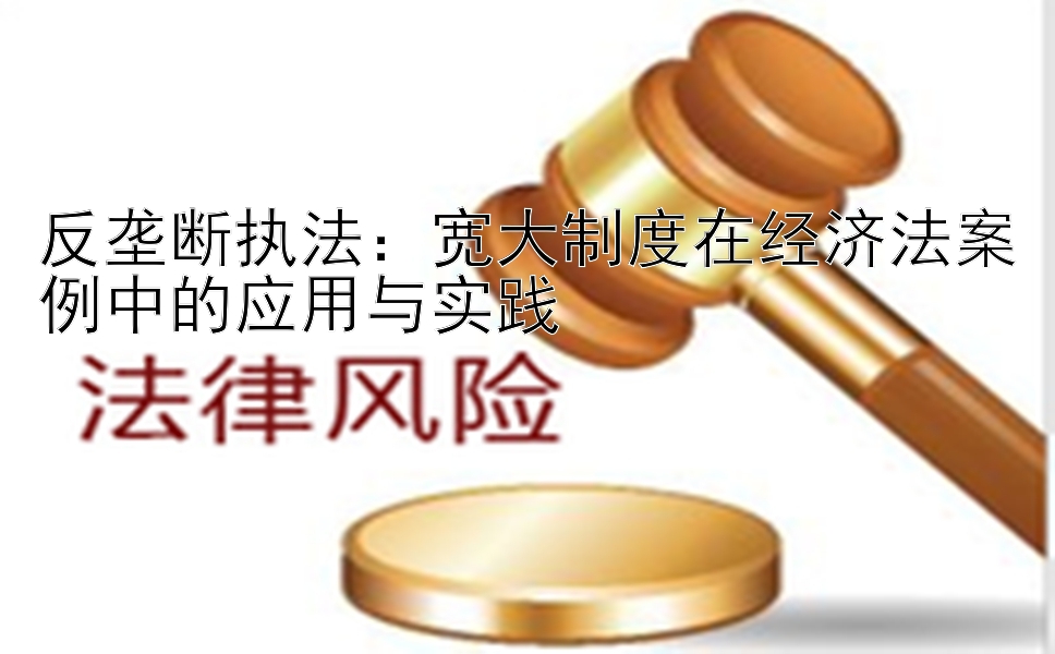 反垄断执法：宽大制度在经济法案例中的应用与实践