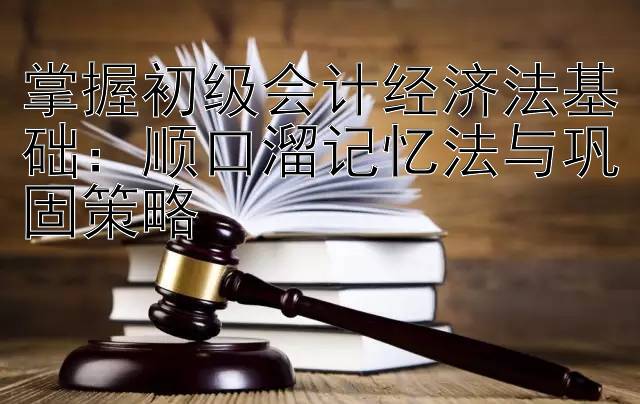 掌握初级会计经济法基础：顺口溜记忆法与巩固策略