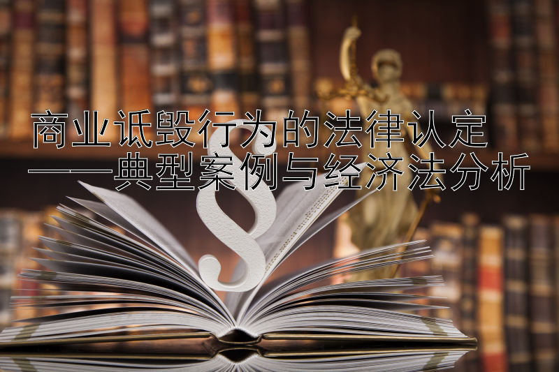 商业诋毁行为的法律认定  
——典型案例与经济法分析